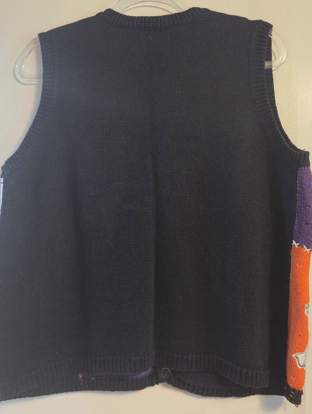 BASIC EDITIONS Vintage Embellished Halloween Sweater Vest Large - Picture 2 of 7